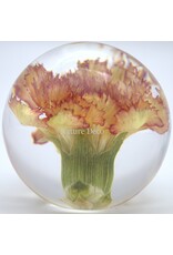 . Carnation orange in resin "sphere"