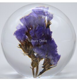 . Forget-me-not in resin "sphere"