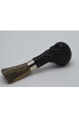 . shaving brush skull black