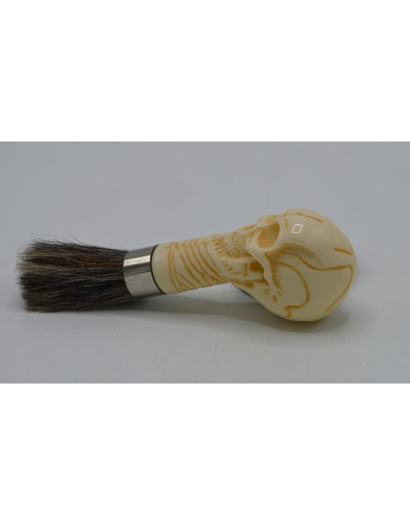 shaving brush skull white