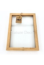 . Double glass frame natural 24.5 x 18 x 0.9 cm