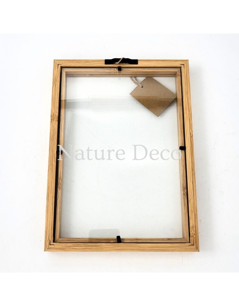 . Double glass frame natural 24.5 x 18 x 0.9 cm