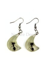 . Ant Earrings "Glow in the Dark" 5 x 2 x 0.7 cm