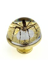 . Gouden deurknop met wespspin 3,5 x 3,5 x 4 cm