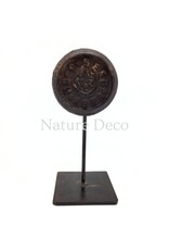 . Iron coin on stand, 10 x 10 x 23 cm