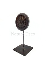 . Iron coin on stand, 10 x 10 x 23 cm