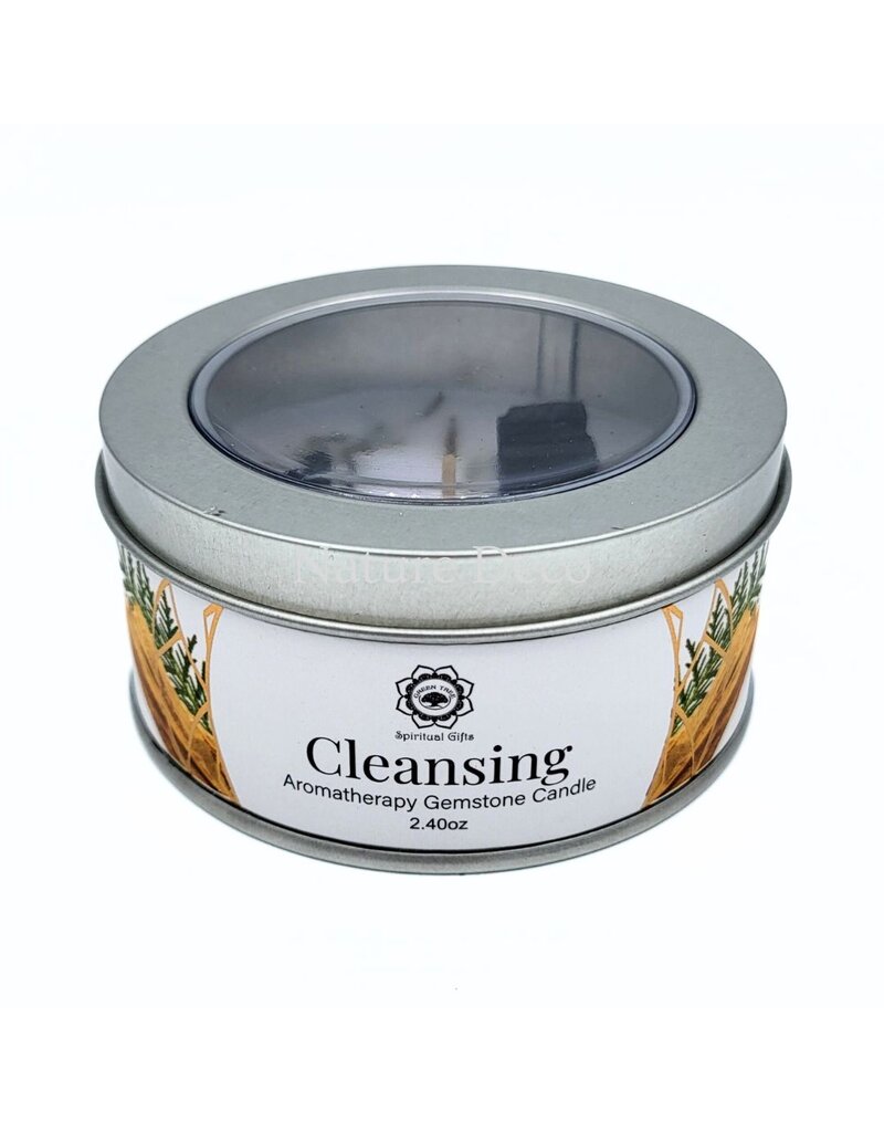 . Aromatherapie edelsteen kaars Cleansing Sandalwood