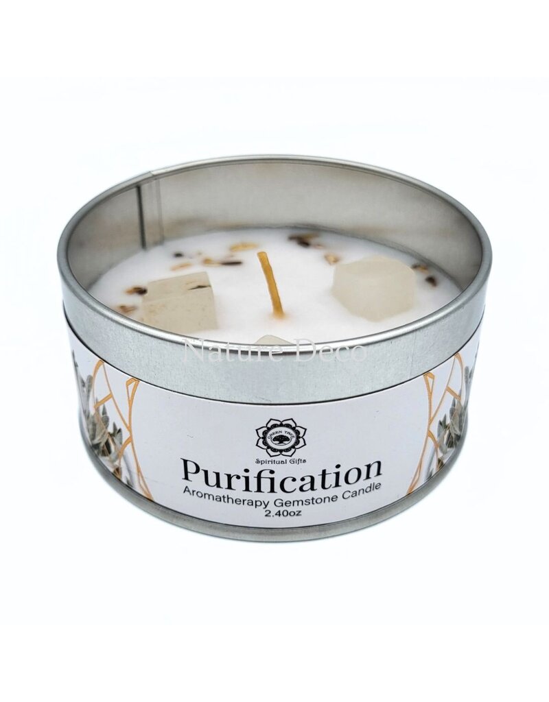 . Aromatherapie edelsteen kaars Purification White Sage