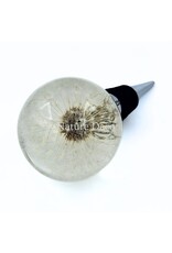 . Dandelion wine stopper in resin "sphere"