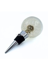 . Dandelion wine stopper in resin "sphere"