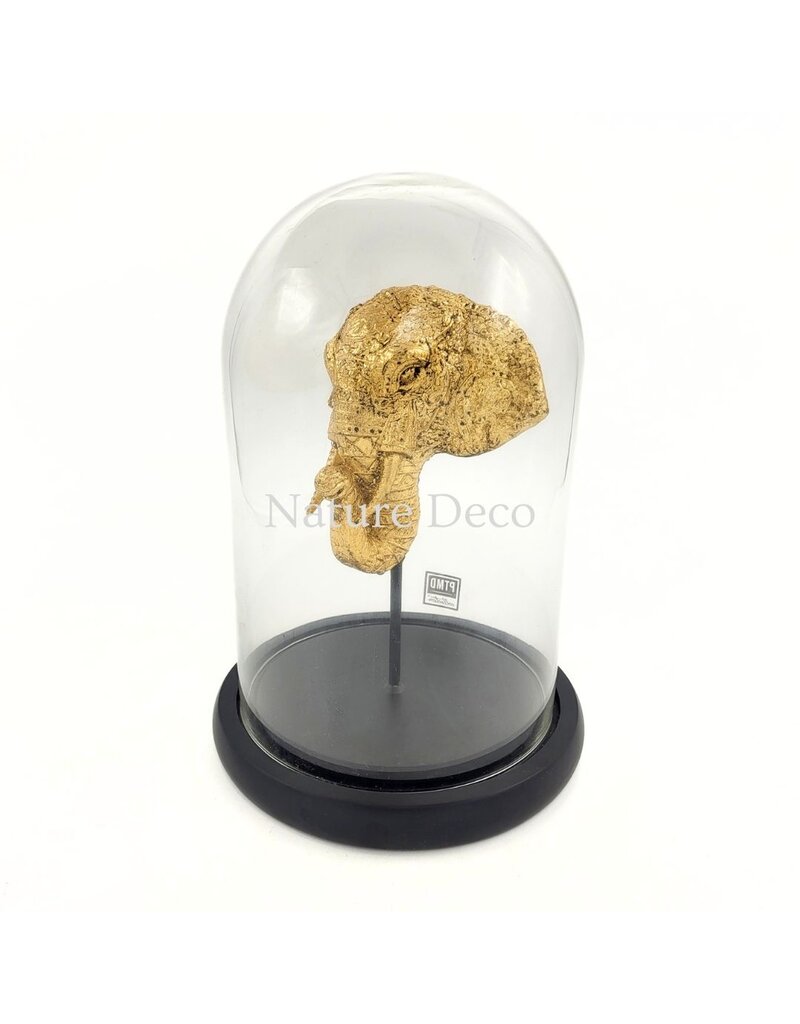 PTMD Gouden olifant in stolp 17 x 17 x 25 cm PTMD