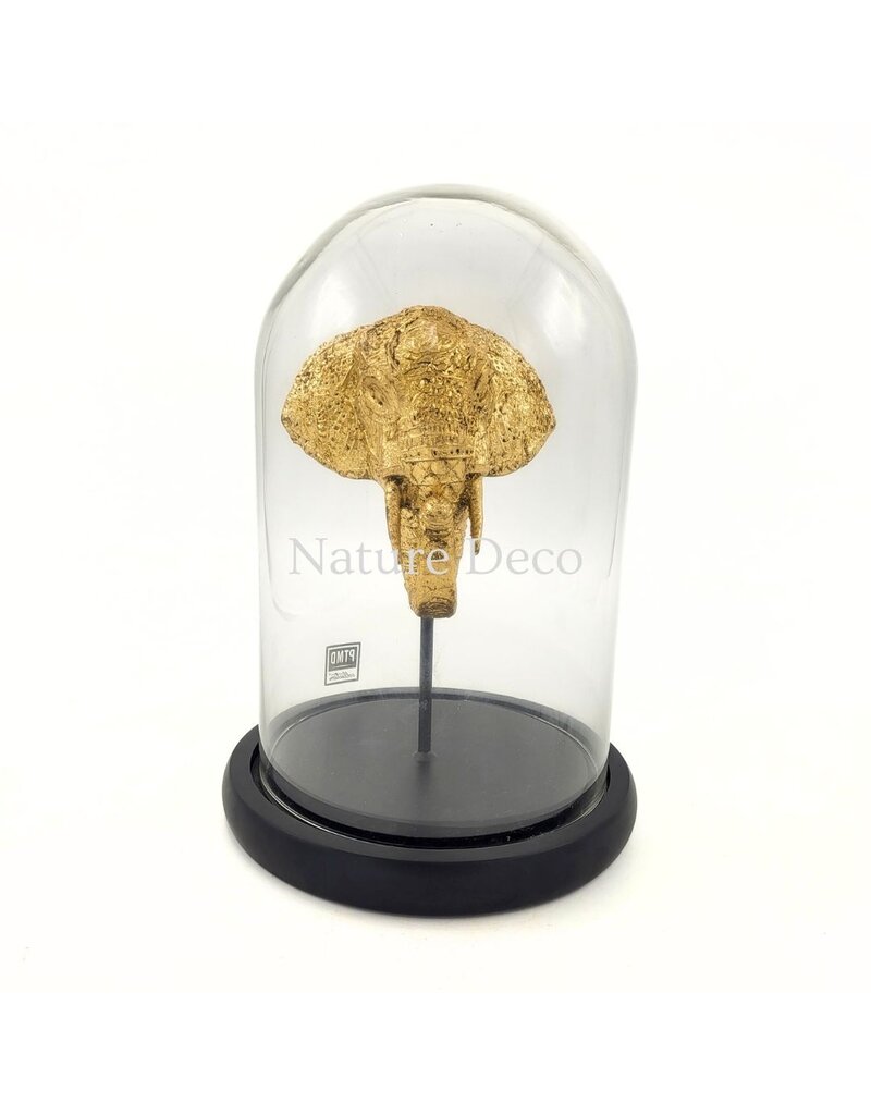 PTMD Gouden olifant in stolp 17 x 17 x 25 cm PTMD