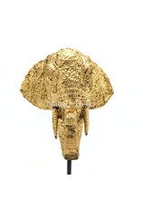 PTMD Gouden olifant in stolp 17 x 17 x 25 cm PTMD