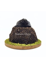 . Stuffed mole in soil (upper body visible) 11 x 11 x 9 cm