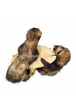 . Two mounted ferrets on a tree stump, 25 x 30 x 40 cm