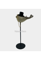 Nature Deco  Meneer puffer vis op voet