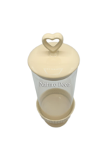 . Hart stolp keramiek & glas 32cm x Ø12