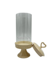 . Heart dome ceramic & glass 32cm x Ø12