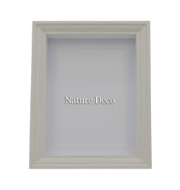 Nature Deco Extra diepe elegante Lijst Wit klein 13 x 18 x 4,5cm