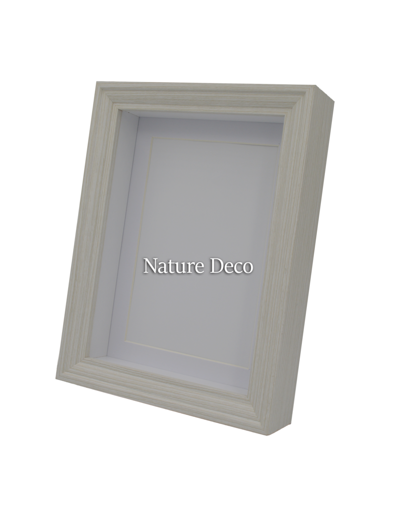 Nature Deco Extra diepe elegante Lijst Wit 13 x 18 x 4,5cm