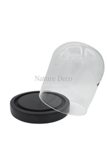 . Black Glass Dome Small 12.5 x 13 cm