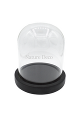 . Black Glass Dome Small 12.5 x 13 cm