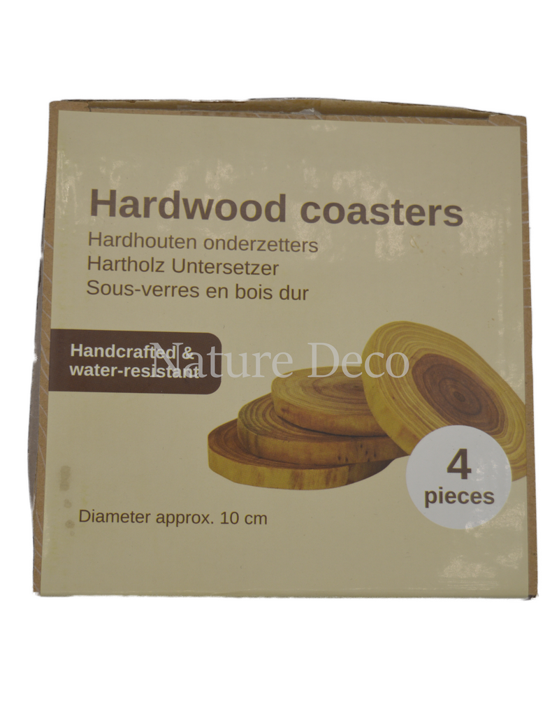 . Wooden coasters (4 pieces)