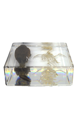 . Bird with skeleton in resin