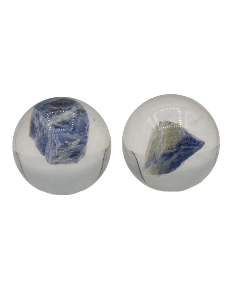 . Sodalite in resin ball
