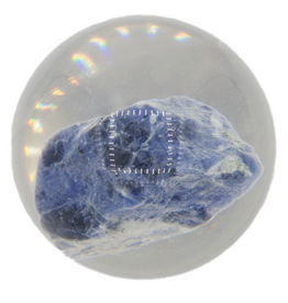 . Sodalite in resin ball