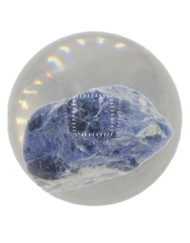 . Sodalite in resin ball