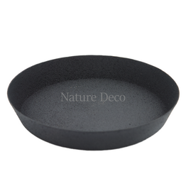 . Round metal bowl