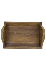 . Rustic wooden tray 30 x 20 x 8,5 cm