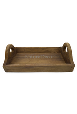 . Rustic wooden tray 30 x 20 x 8,5 cm