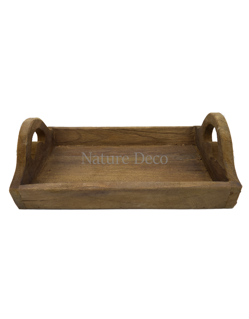 . Rustieke houten dienblad 30 x 20 x 8,5 cm