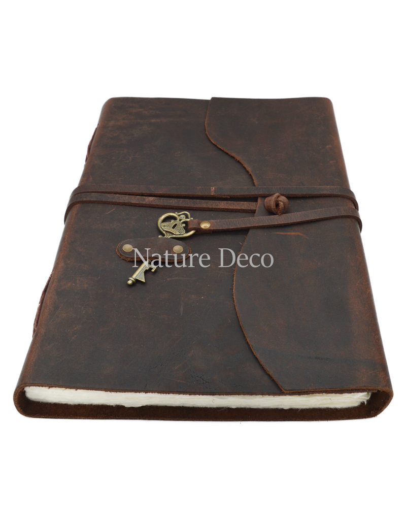 . Leren notitieboek groot