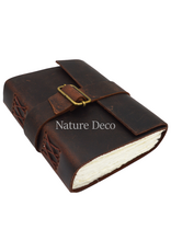 . Leather notebook with buckle