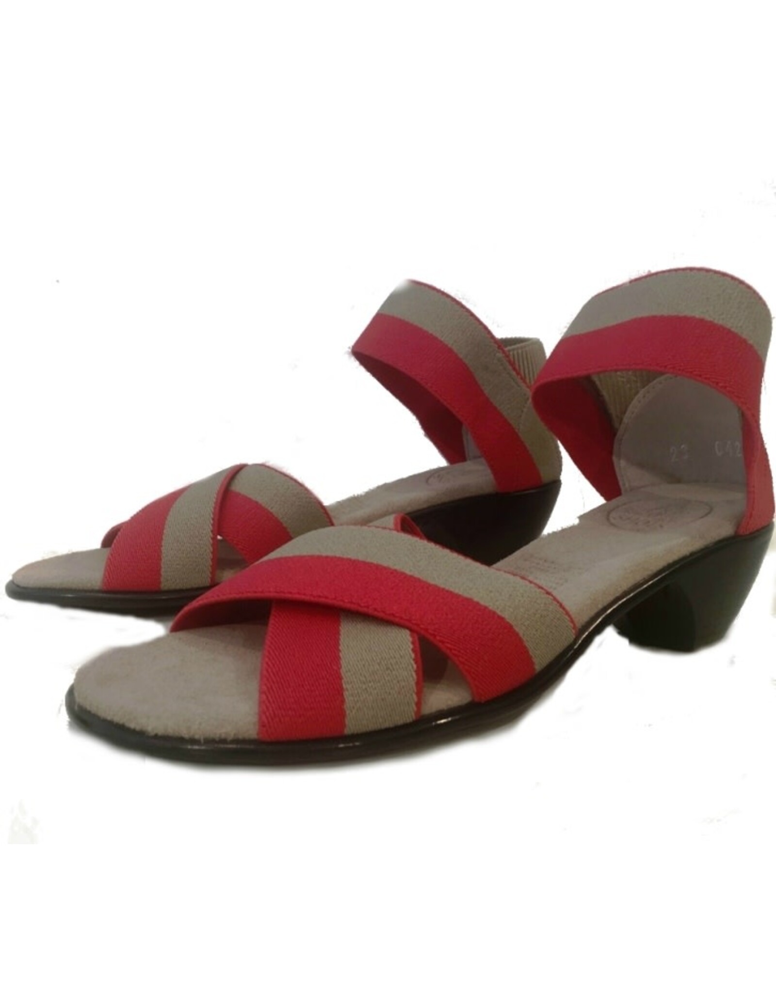 San Miguel Shoes Carol Anemone beige/rood