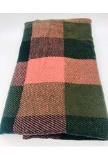 Vlakken sjaal groen/roze 2