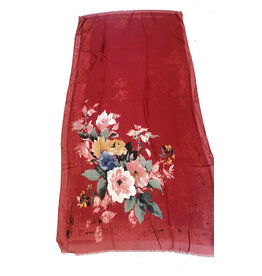 Sjaal bloem rood