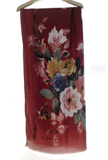 Sjaal bloem rood