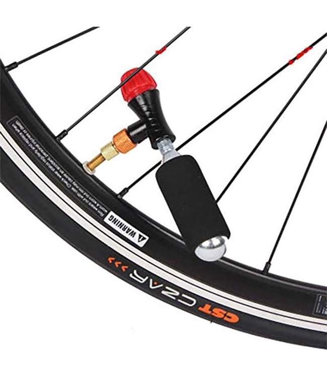 Co2 Fietspompje | Co2 Adapter | Co2 Pompkop Regelbaar | Mini Fietspomp - voor 16gr / 32gr co2 Patronen