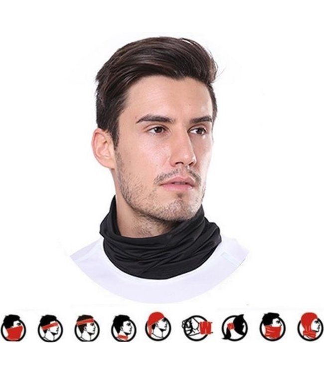 Nekwarmer | Bandana | Col voor de nek | Mondmasker | Sporten | Zwart