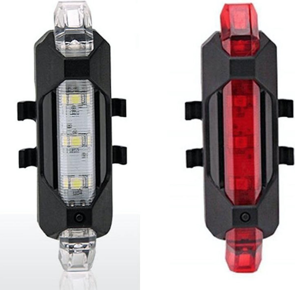 LED Fietsverlichting Set - Voorlicht en Achterlicht - Oplaadbaar - -