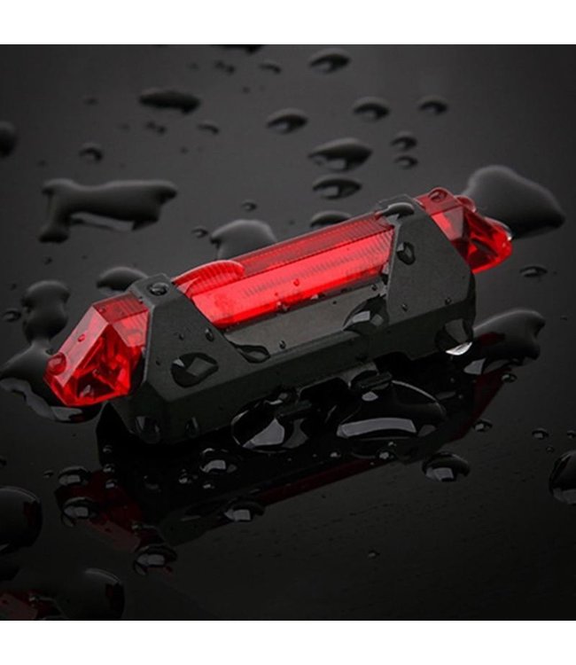 LED Fietsverlichting Set - Voorlicht en Achterlicht - USB Oplaadbaar - Zwart