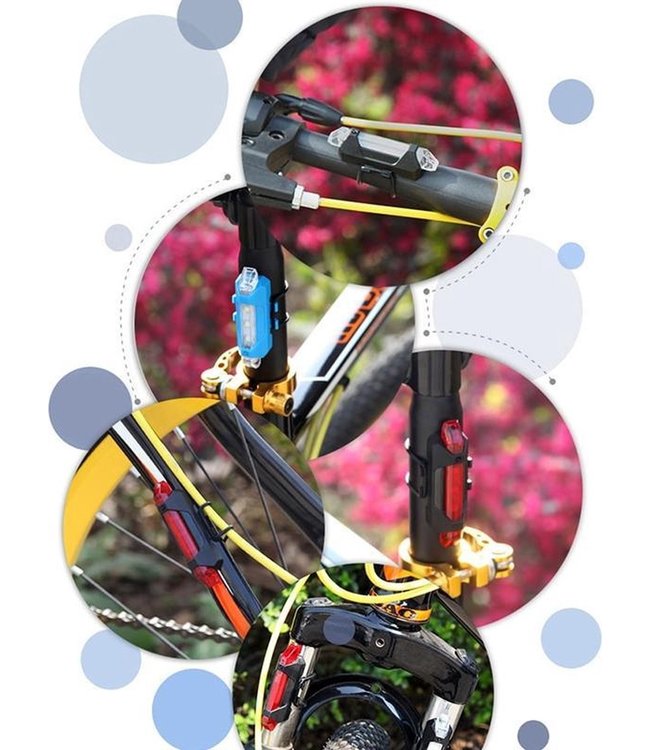 LED Fietsverlichting Set - Voorlicht en Achterlicht - USB Oplaadbaar - Zwart