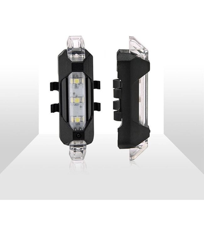 LED Fietsverlichting Set - Voorlicht en Achterlicht - USB Oplaadbaar - Zwart