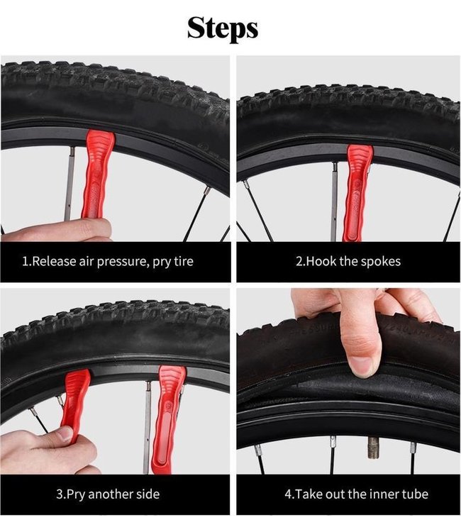 Bandenlichters set van 3 | Kunststof | Compact | Zeer Sterk | Handig Design | Inschuifbaar | Zwart