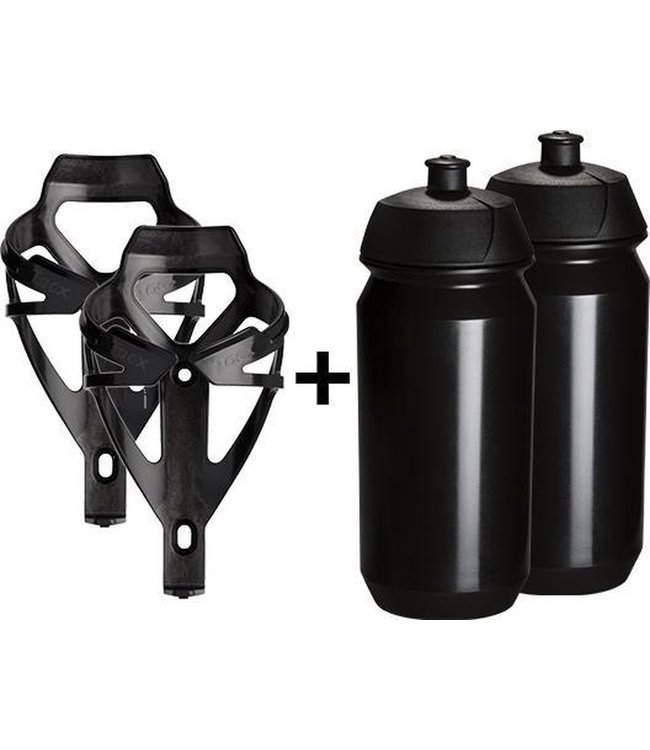 Tacx Deva Bidonhouders + Shiva Bidons - Set van 2 stuks