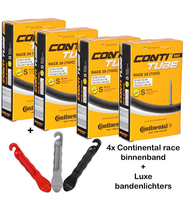 Startpunt informatie serveerster 4 Pack Continental Binnenband + Bandenlichters | Bestel met KORTING! -  Wielerkoopjes.nl
